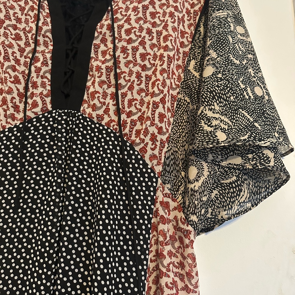 Bohemian, multi patterned, free flowing dress. - Picture 4 of 10